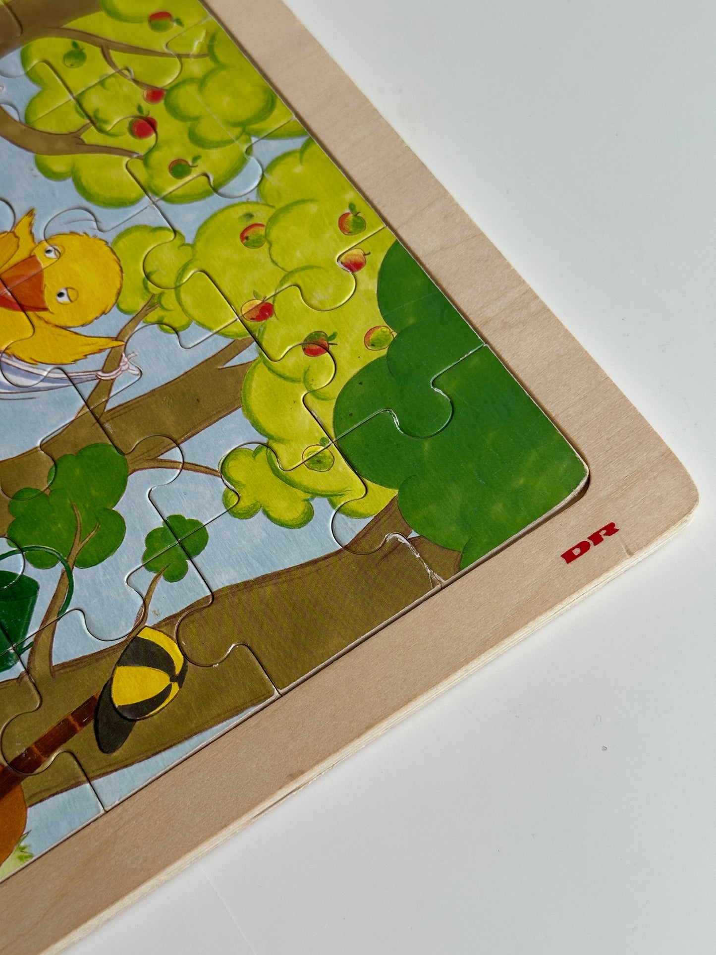 Vintage Bamse og kylling puslespil