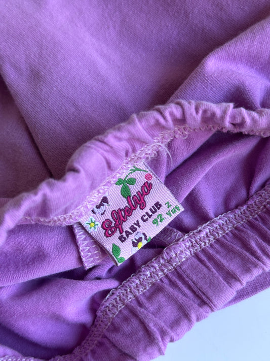 Baby leggings m. mariehøner str. 68