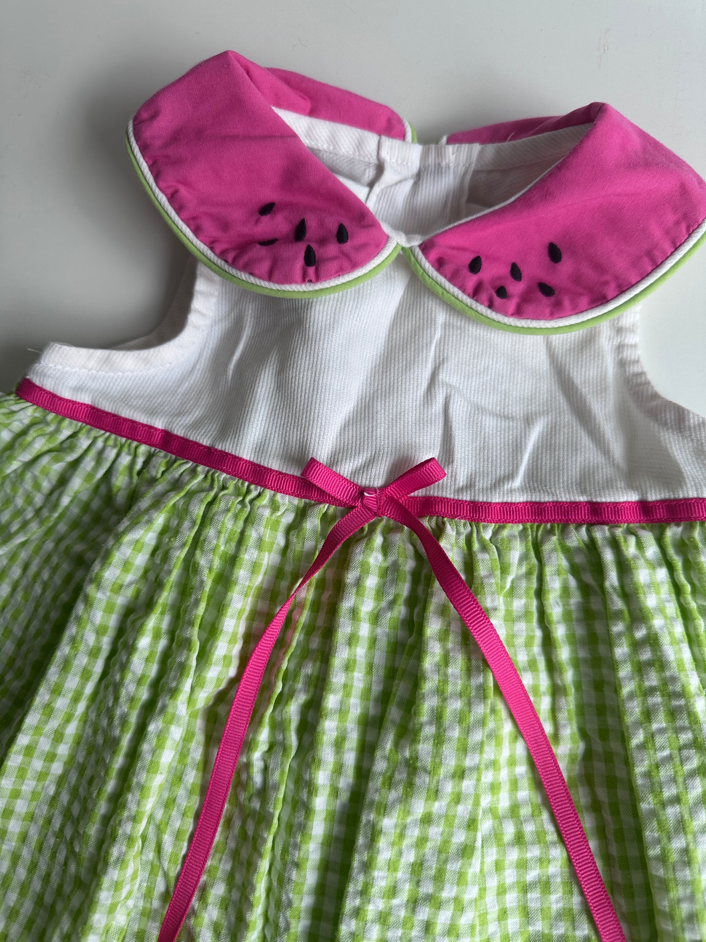 Vintage babykjole med vandmelon design str. 86
