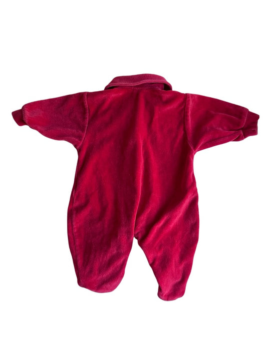 Babydragt i velour m. fødder str. 62