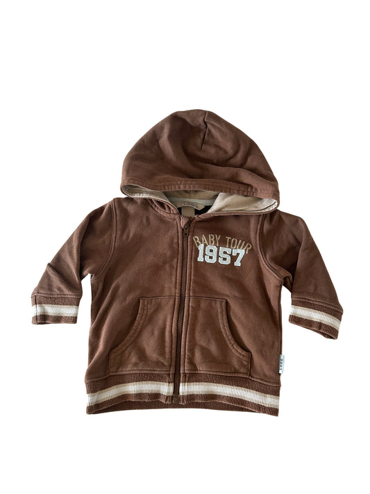 H&M baby brun zip-cardigan str. 74